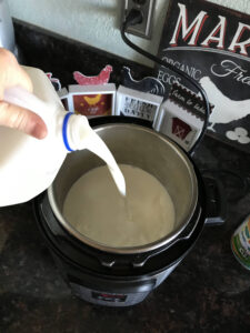 add milk to instant pot