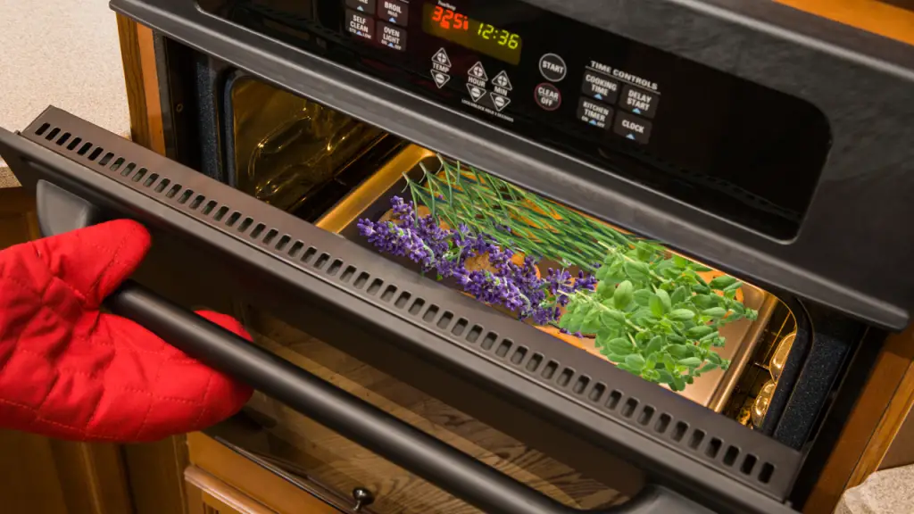 OVEN DRYING HERBS
