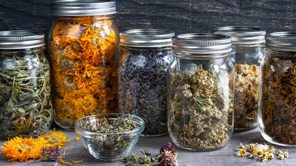 STORE DRIED HERBS IN AN AIR TIGHT CONTAINER
